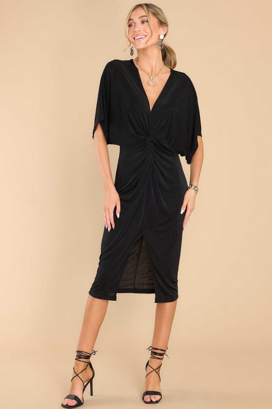 Clothing Red Dress Midi Dresses | Beyond Classy Midi Dress Black
