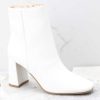 Shoes Red Dress Ankle Booties | On Your Side Ankle Booties White
