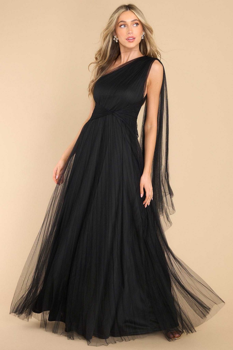 Clothing Red Dress Maxi Dresses | Divine Intuition Maxi Dress Black