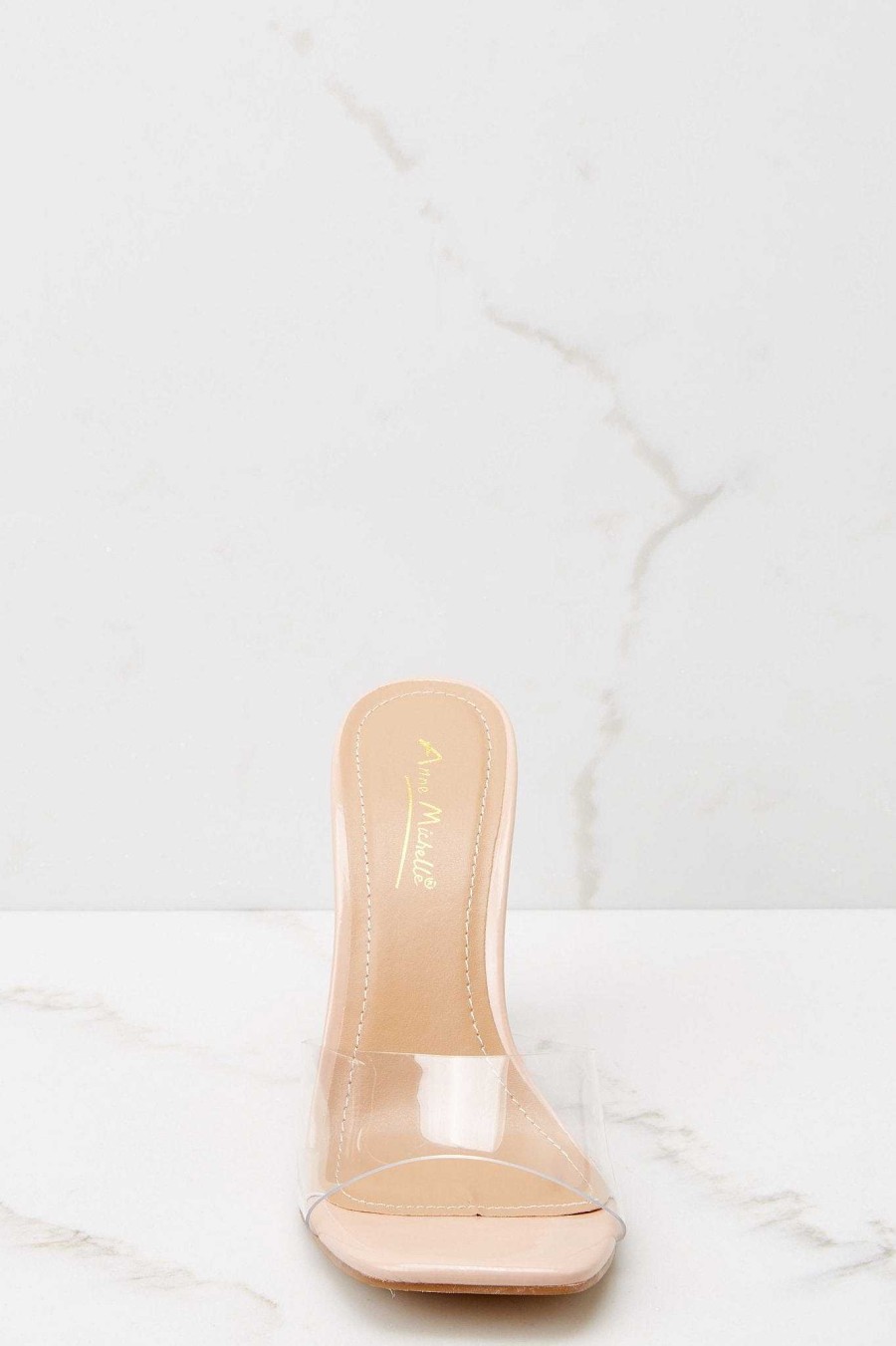 Shoes Red Dress High Heel Sandals | Tread Lightly Nude And Clear Heels Beige