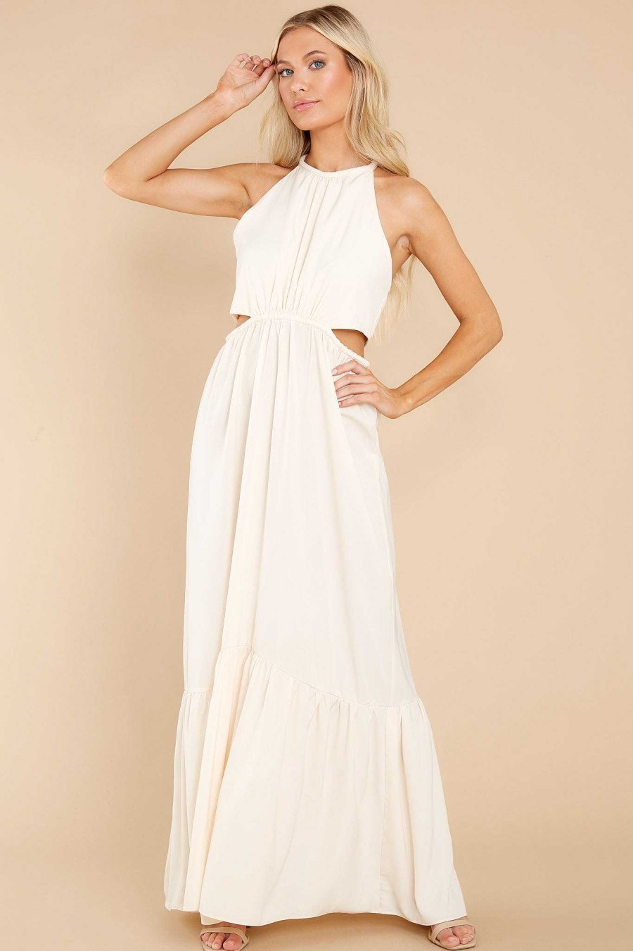 Clothing Red Dress Maxi Dresses | Catch The Breeze Maxi Dress Cream