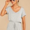 Clothing Z Supply Rompers | The Blaire Sleek Jersey Romper Heather Grey