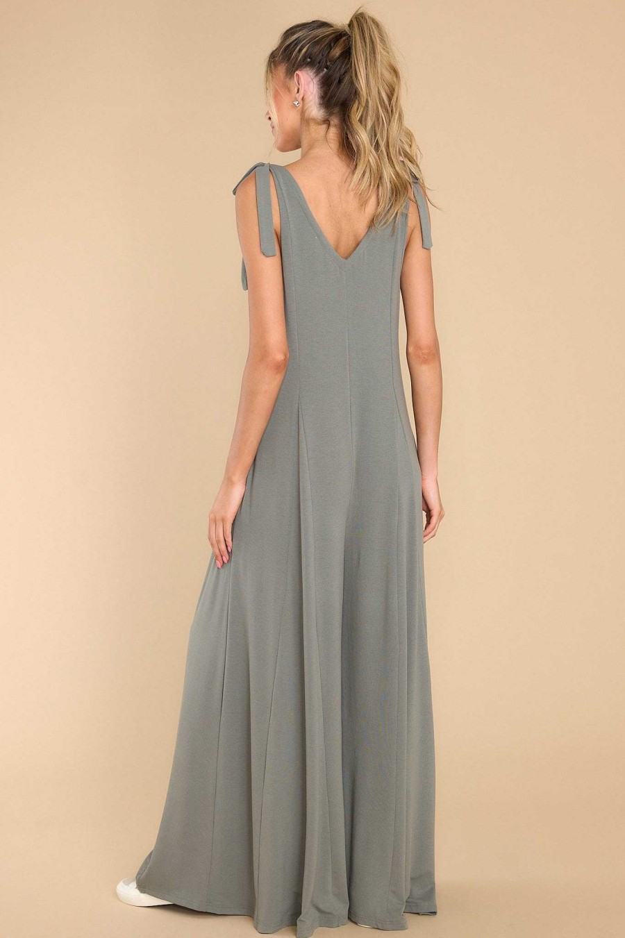 Clothing Red Dress Jumpsuits | Lucky One Jumpsuit Olive Green
