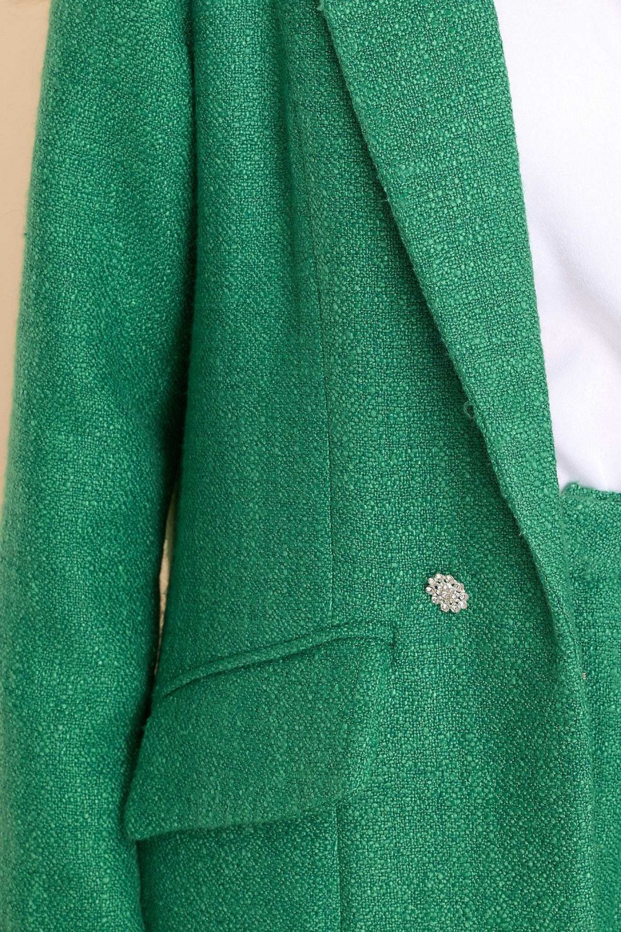Clothing Red Dress Two Piece Sets | Focused On Priorities Blazer Kelly Green