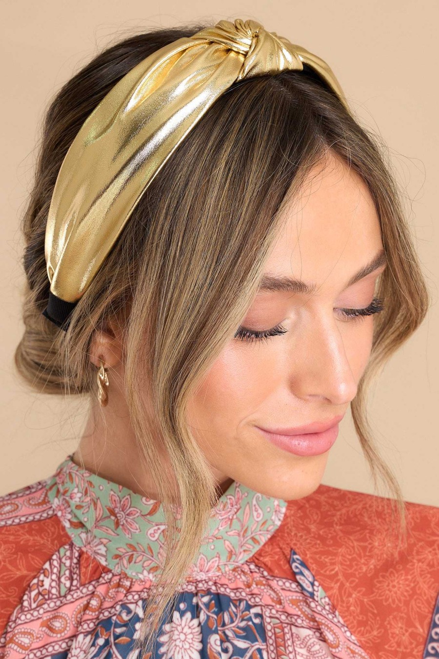 Accessories Red Dress Hair Accessories | You Glow Girl Headband Gold