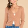 Clothing Red Dress Casual Tops | Catch And Keep Cardigan Camel