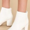 Shoes Red Dress Ankle Booties | Game Plan Booties White