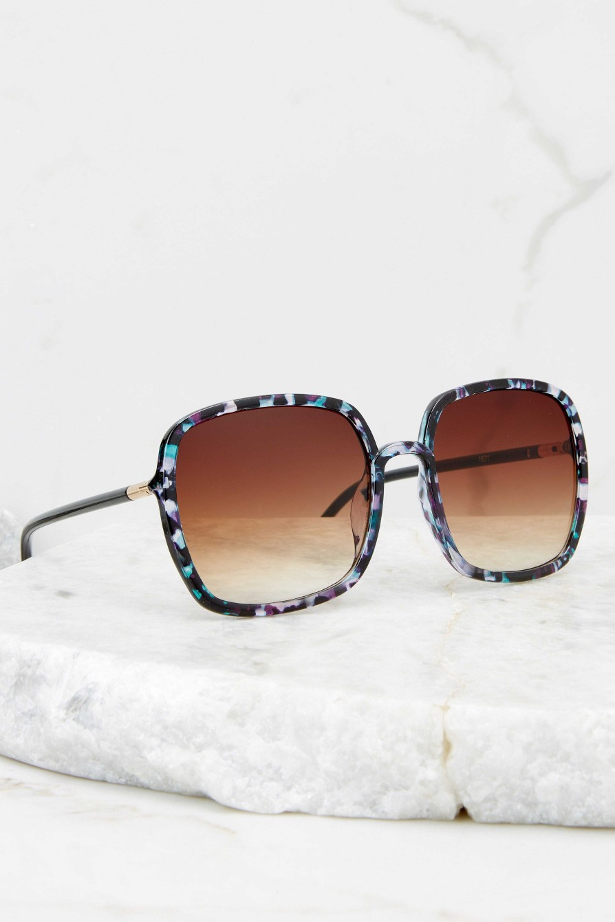 Accessories Red Dress Sunglasses | Don'T Stare Brown Fade Sunglasses Emerald Tortoise