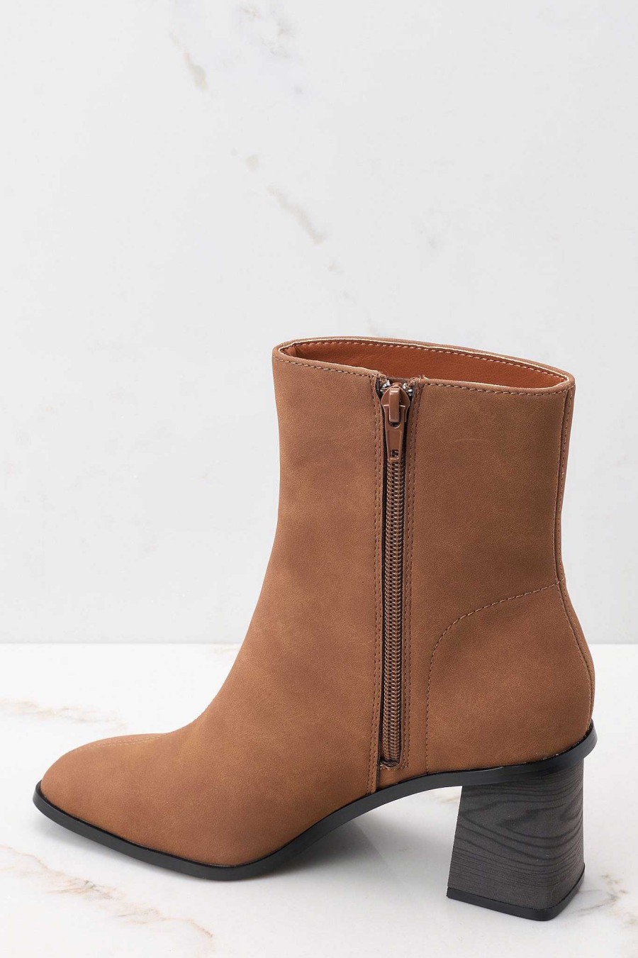 Shoes Red Dress Ankle Booties | Swirl Around Booties Brown