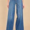 Clothing Spanx Clean Denim | Seamed Front Stretch Wide Leg Jeans Vintage Indigo