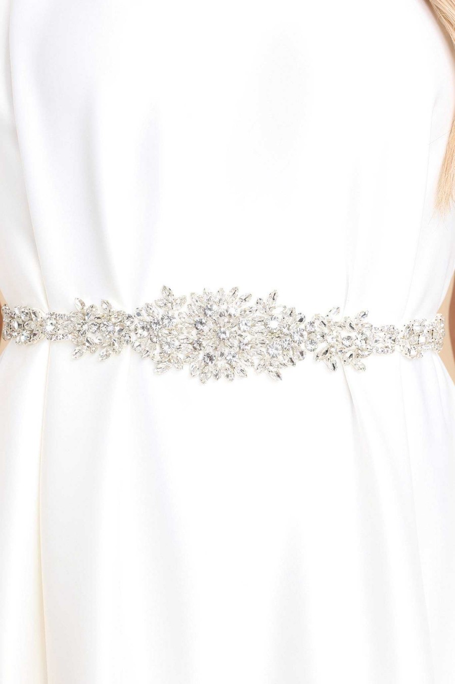 Accessories Red Dress Belts | Crash My Party Crystal Belt Silver