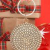 Accessories Red Dress Clutches & Pouches | Something Different Round Bag Gold