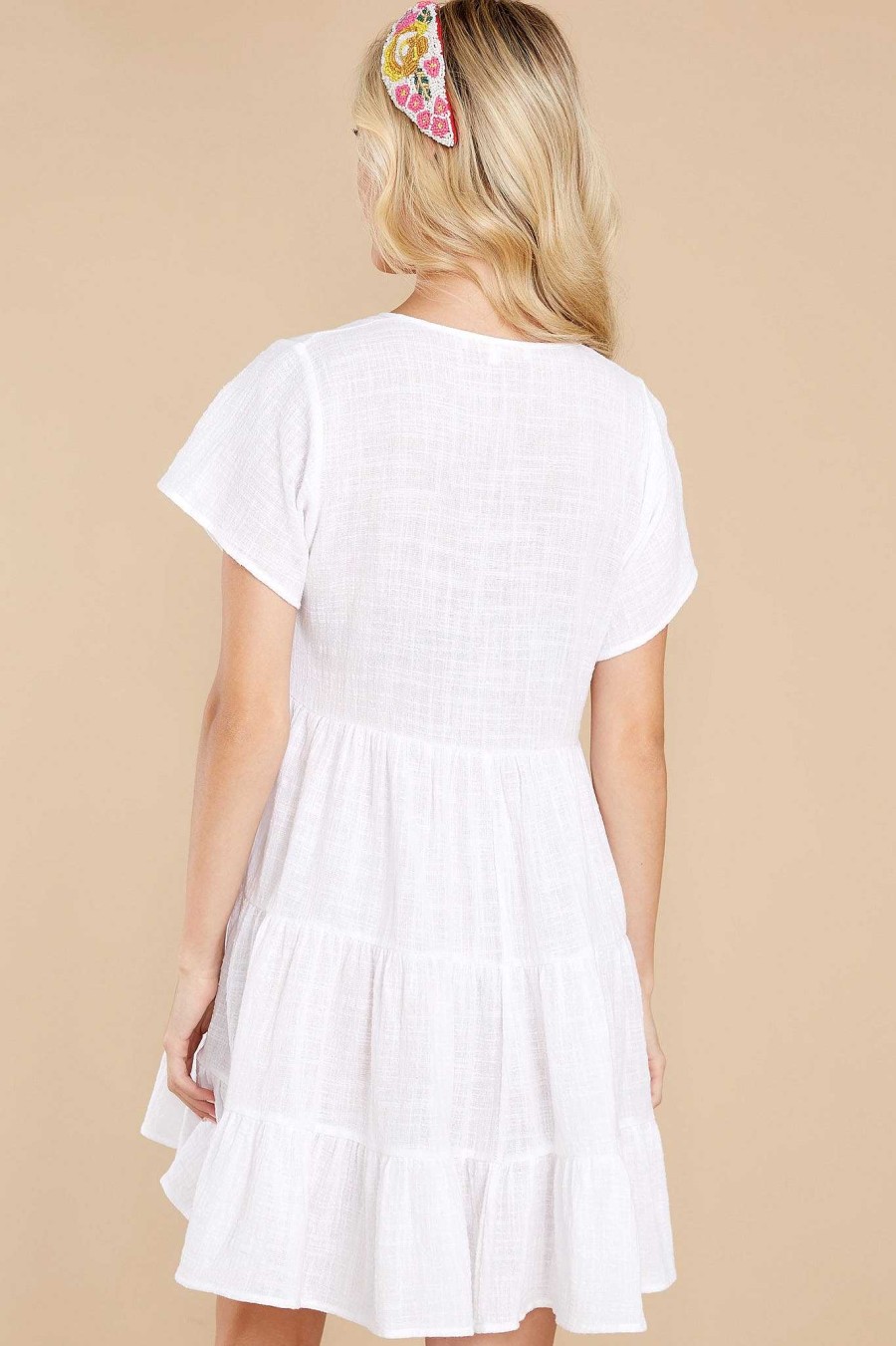 Clothing Aura Mini Dresses | Unconditional Elegance Dress White