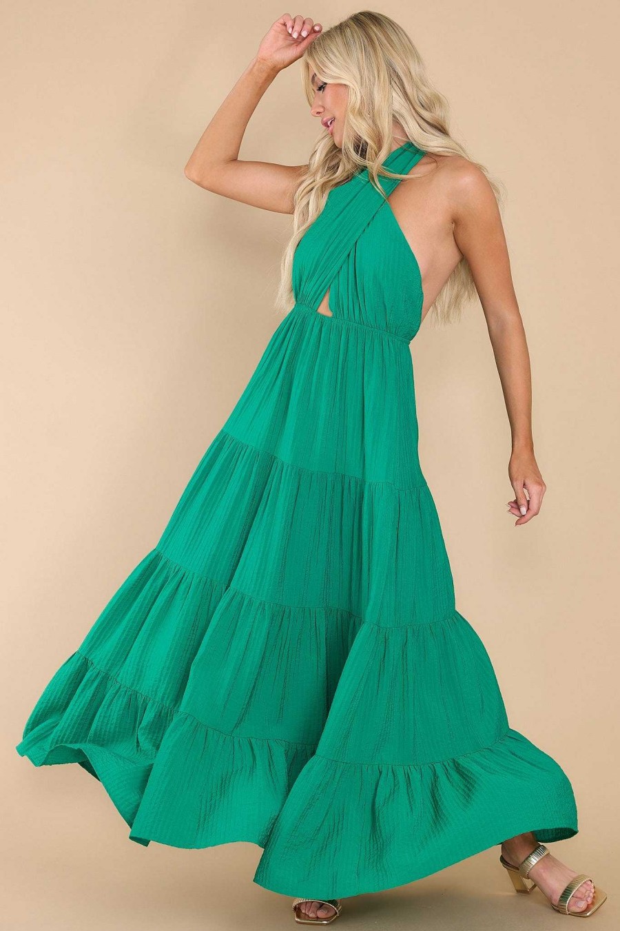 Clothing Red Dress Casual Dresses | Hung Up On You Maxi Dress Green