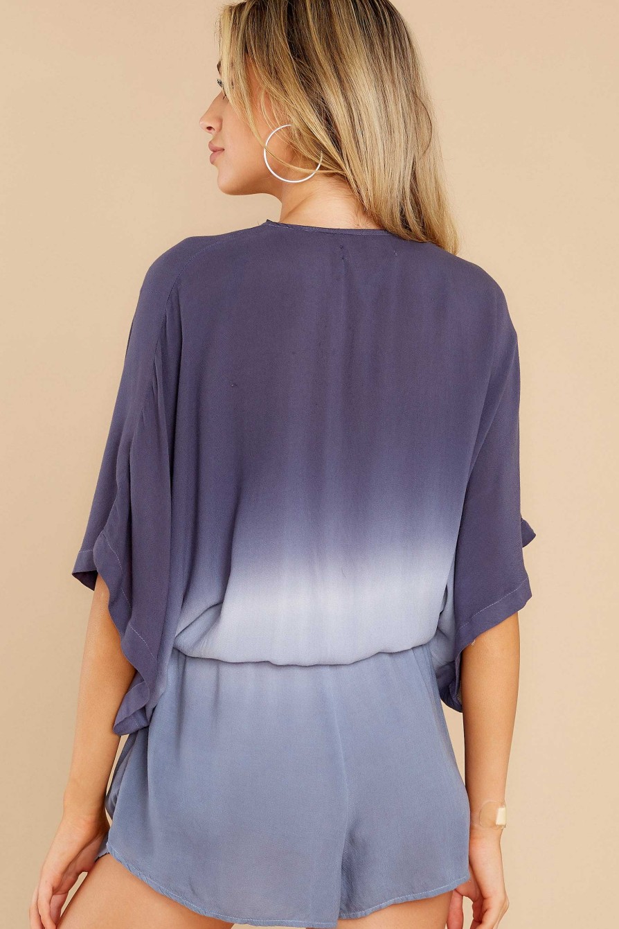 Clothing Red Dress Rompers | Let It Ride Blue Ombre Romper Navy