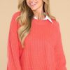 Clothing Red Dress Casual Tops | Just A Thought Tomato Sweater Red