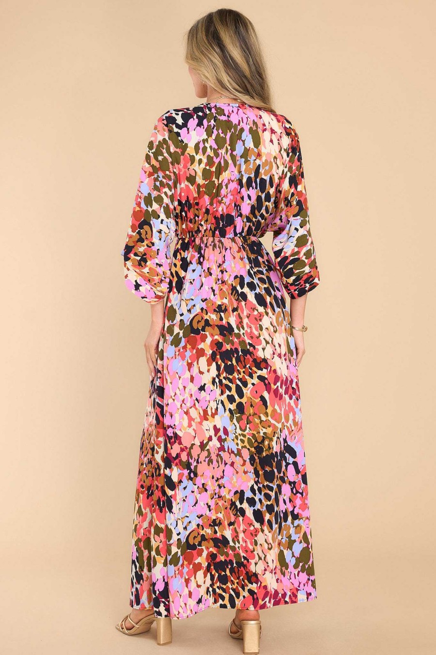 Clothing Red Dress Maxi Dresses | Into The Action Print Dress Multi