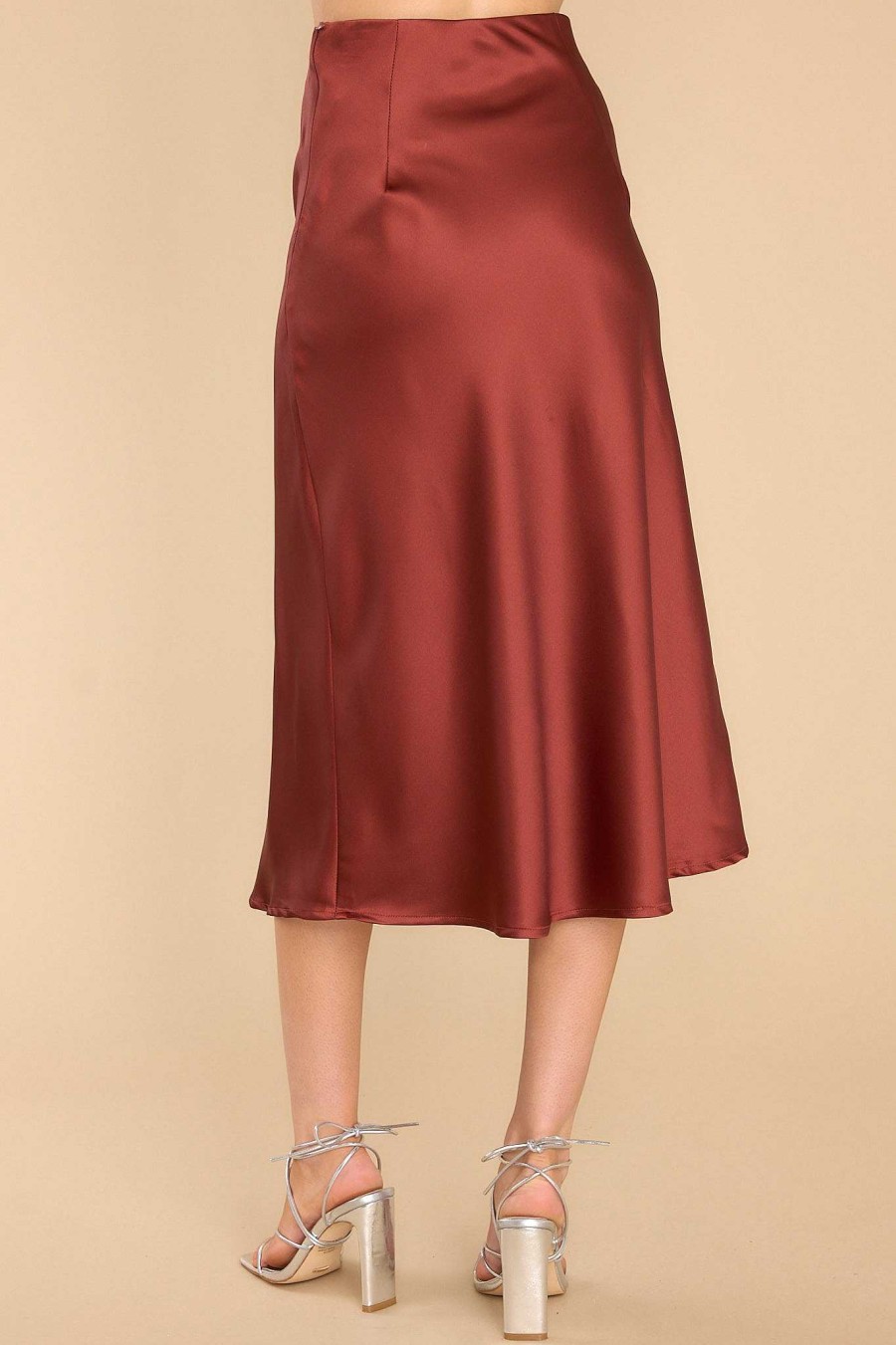 Clothing Red Dress Skirts | Strings Attached Midi Skirt Copper
