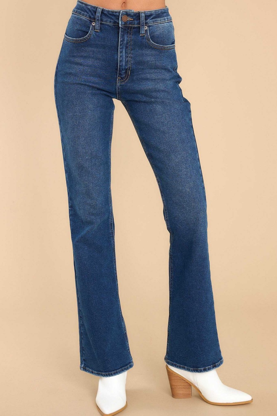 Clothing Just USA Clean Denim | Forever Daydreaming Dark Wash Flare Jeans Dark Denim