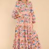 Clothing Aura Maxi Dresses | Just Follow Me Floral Print Maxi Dress Coral