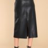 Clothing Red Dress Skirts | Through Open Doors Faux Leather Midi Skirt Black