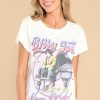 Clothing Recycled Karma Casual Tops | Billy Joel Live In New York Pearl Tee White