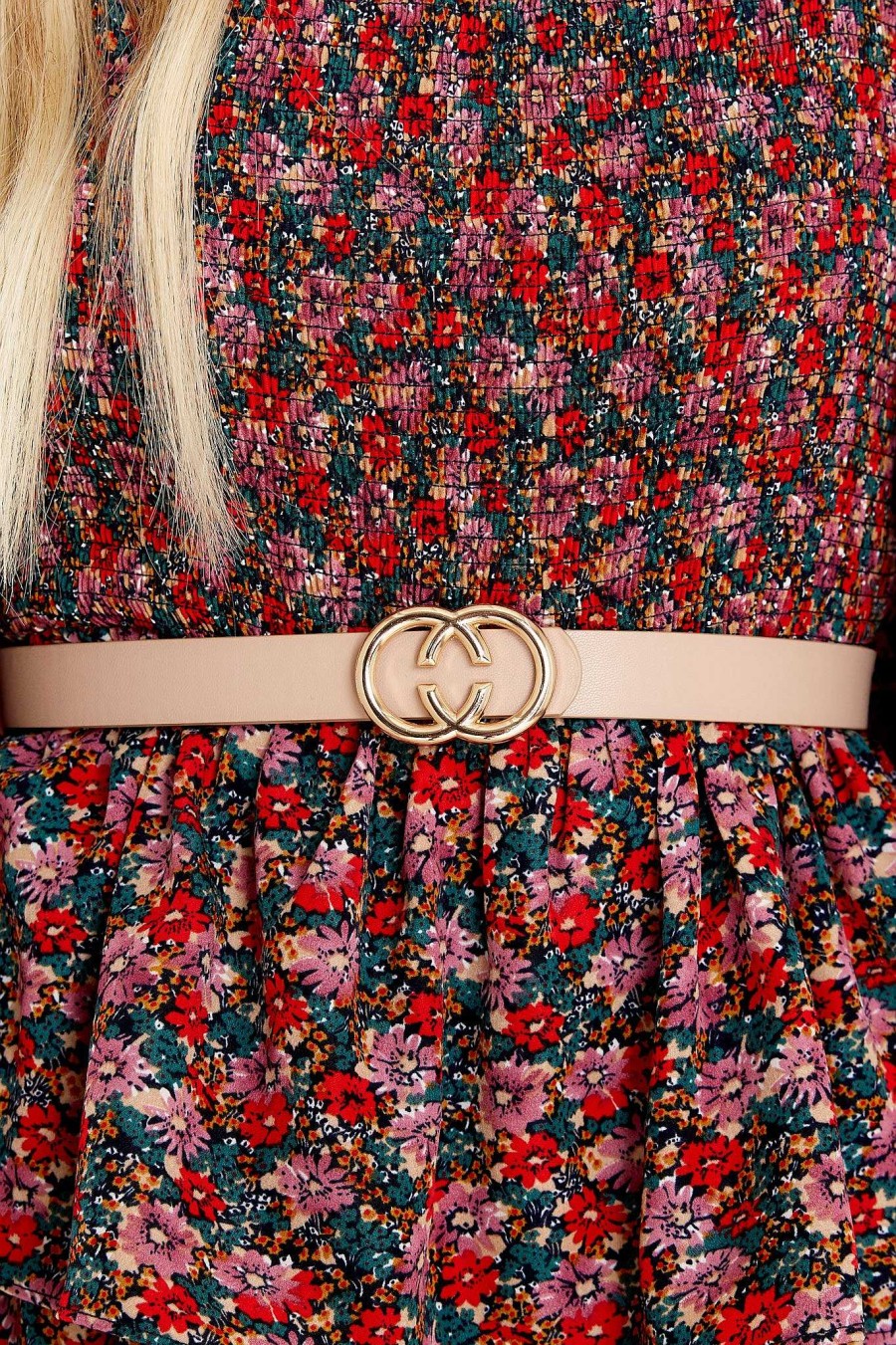 Accessories Red Dress Belts | Time To Go Belt Beige
