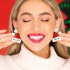 Jewelry Red Dress | Santa'S Sparkles Earrings Red