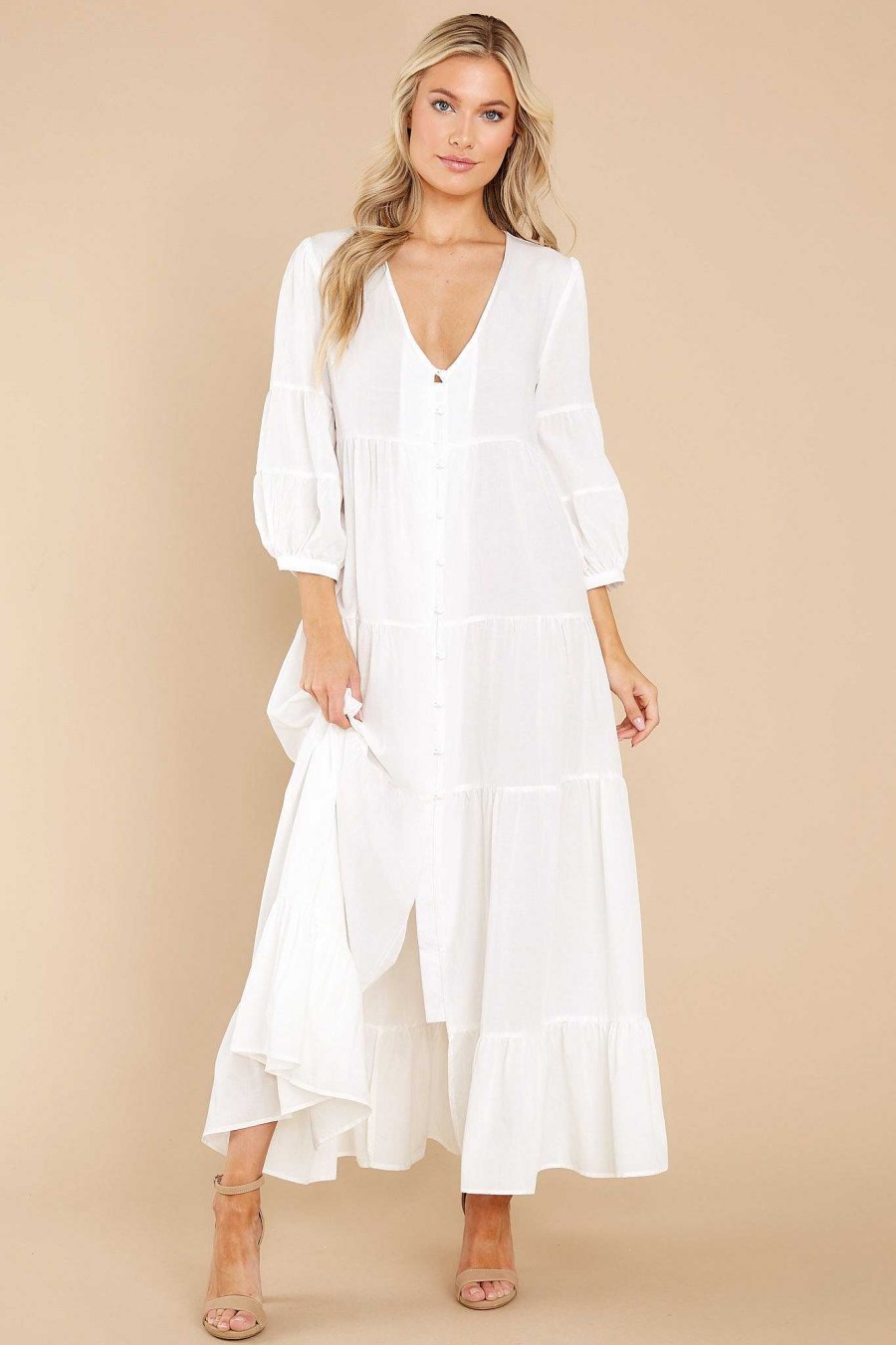 Clothing Red Dress Maxi Dresses | Innocent Love Dress White