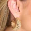 Jewelry Red Dress | Upscale Energy Hoop Earrings Gold