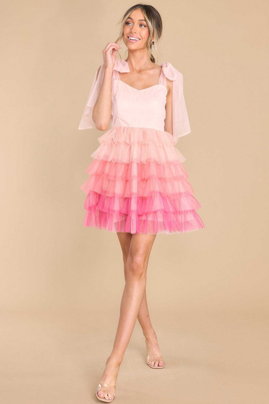 Clothing Aura Mini Dresses | Chic Little Thing Multi Dress Pink