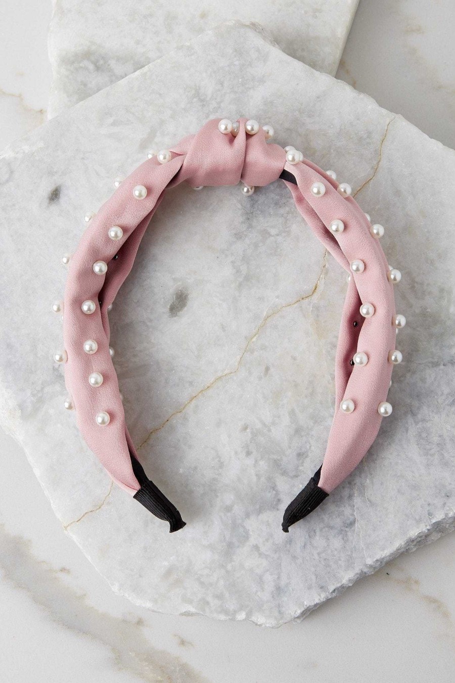 Accessories Red Dress Hair Accessories | In A Knot Headband Dusty Pink
