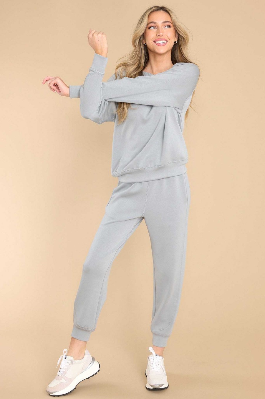 Clothing Red Dress Loungewear Bottoms | A Chill Moment Joggers Ash Blue