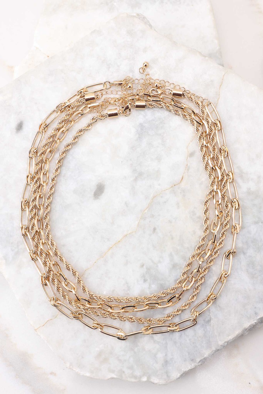 Jewelry Red Dress | Stronger Now Layered Necklace Gold