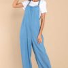 Clothing Red Dress Clean Denim | Effortless Days Chambray Overalls Denim