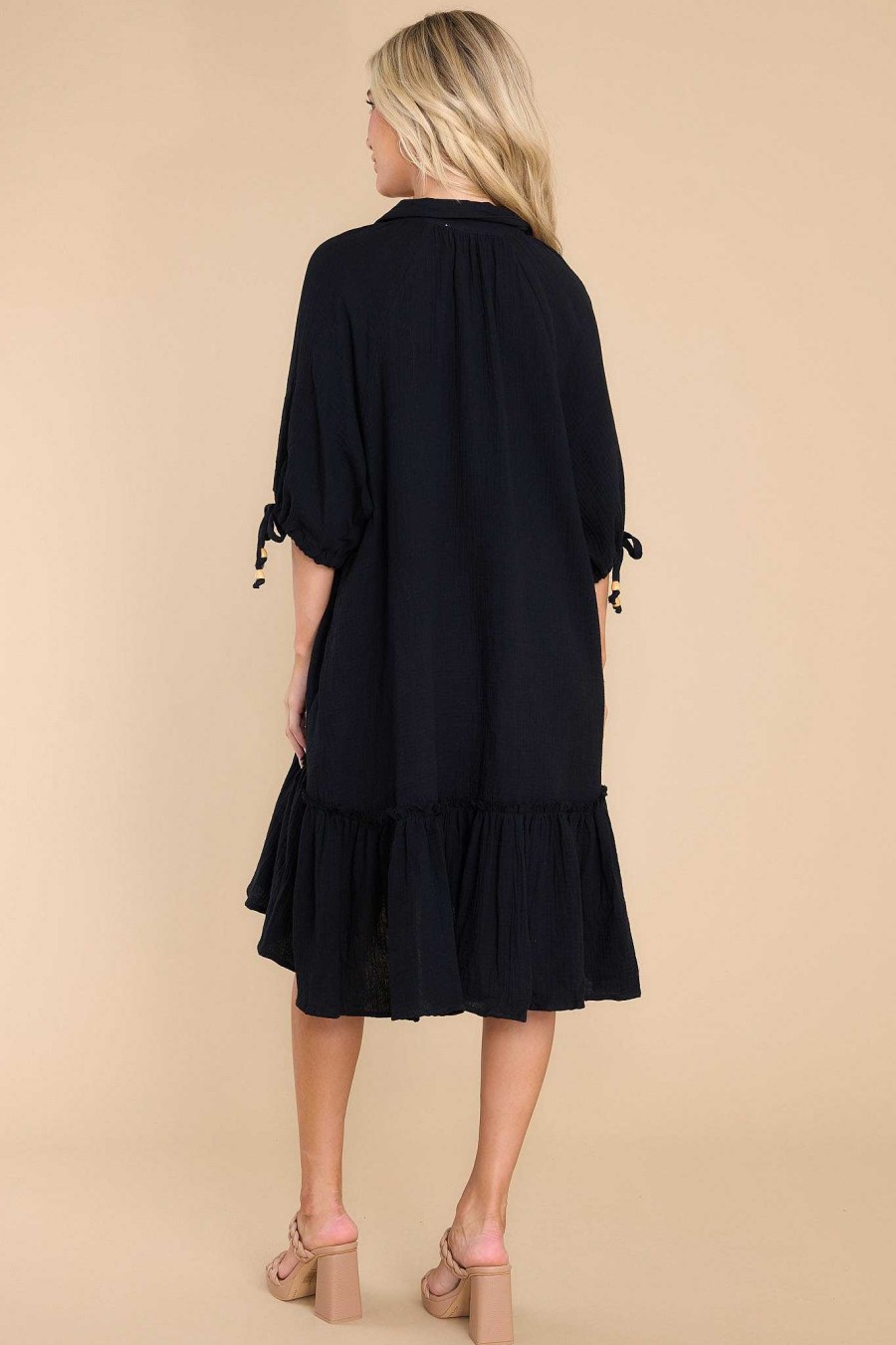 Clothing Red Dress Midi Dresses | Fairytale Song Midi Dress Black