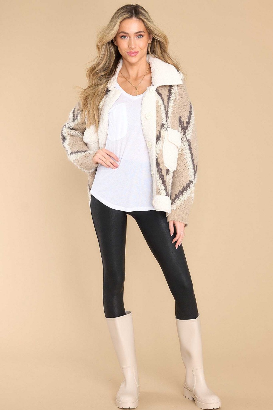 Clothing Blank NYC Jackets | In The Cards Jacket Taupe