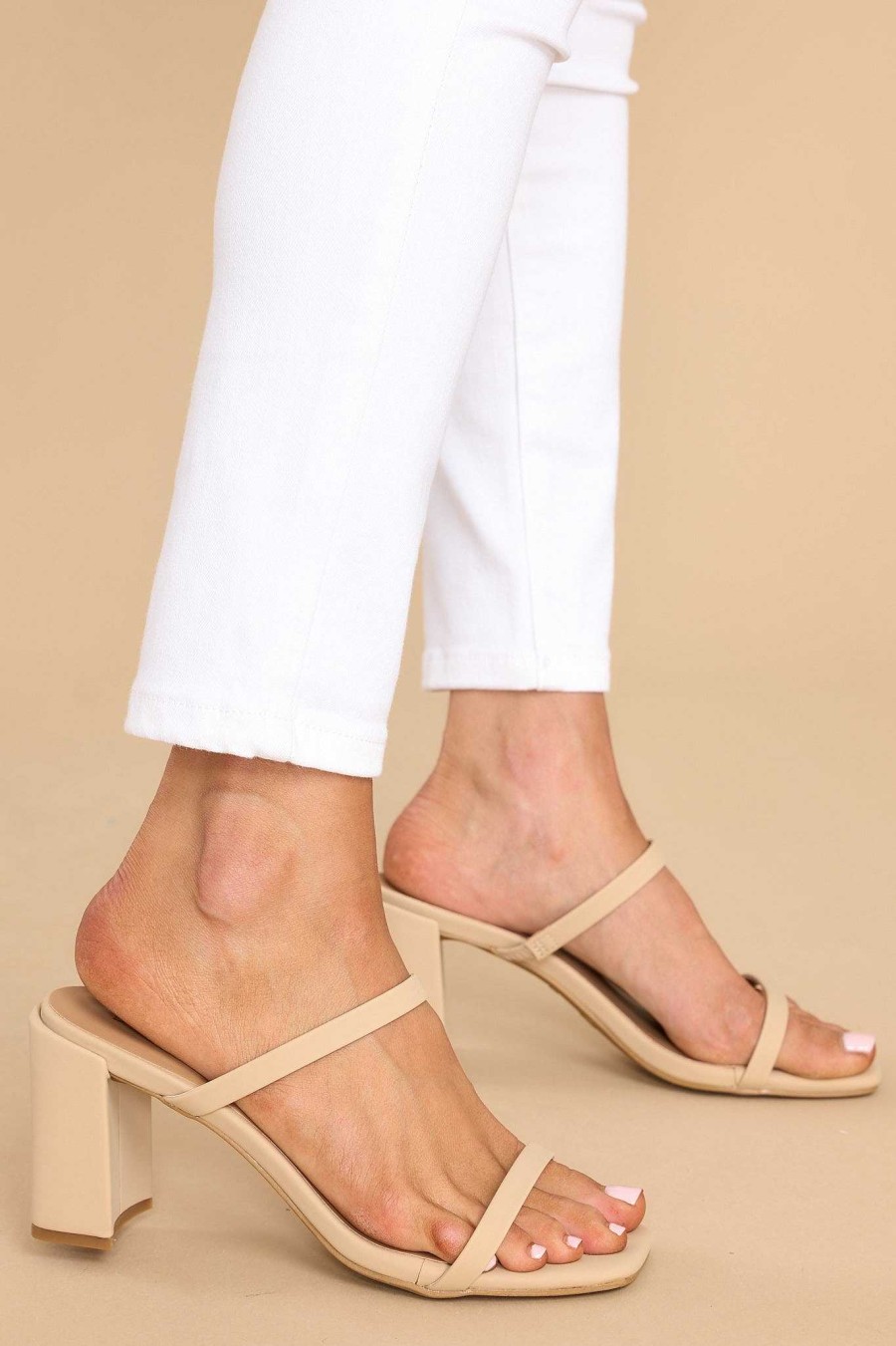 Shoes Red Dress High Heel Sandals | Wait Here High Heel Sandals Beige