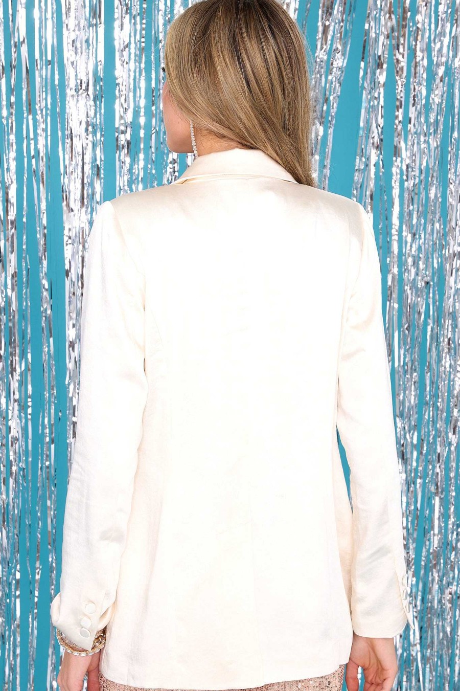 Clothing Red Dress Jackets | Always About You Blazer Champagne