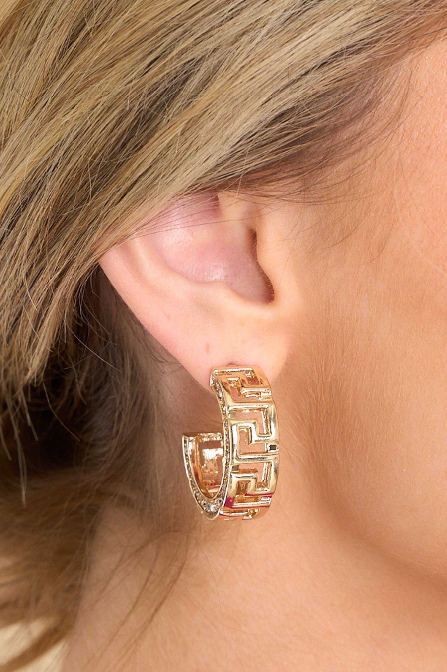 Jewelry Red Dress | Pure Charm Hoop Earrings Gold