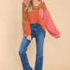 Clothing Red Dress Casual Tops | Where Are You Now Brick Top Red