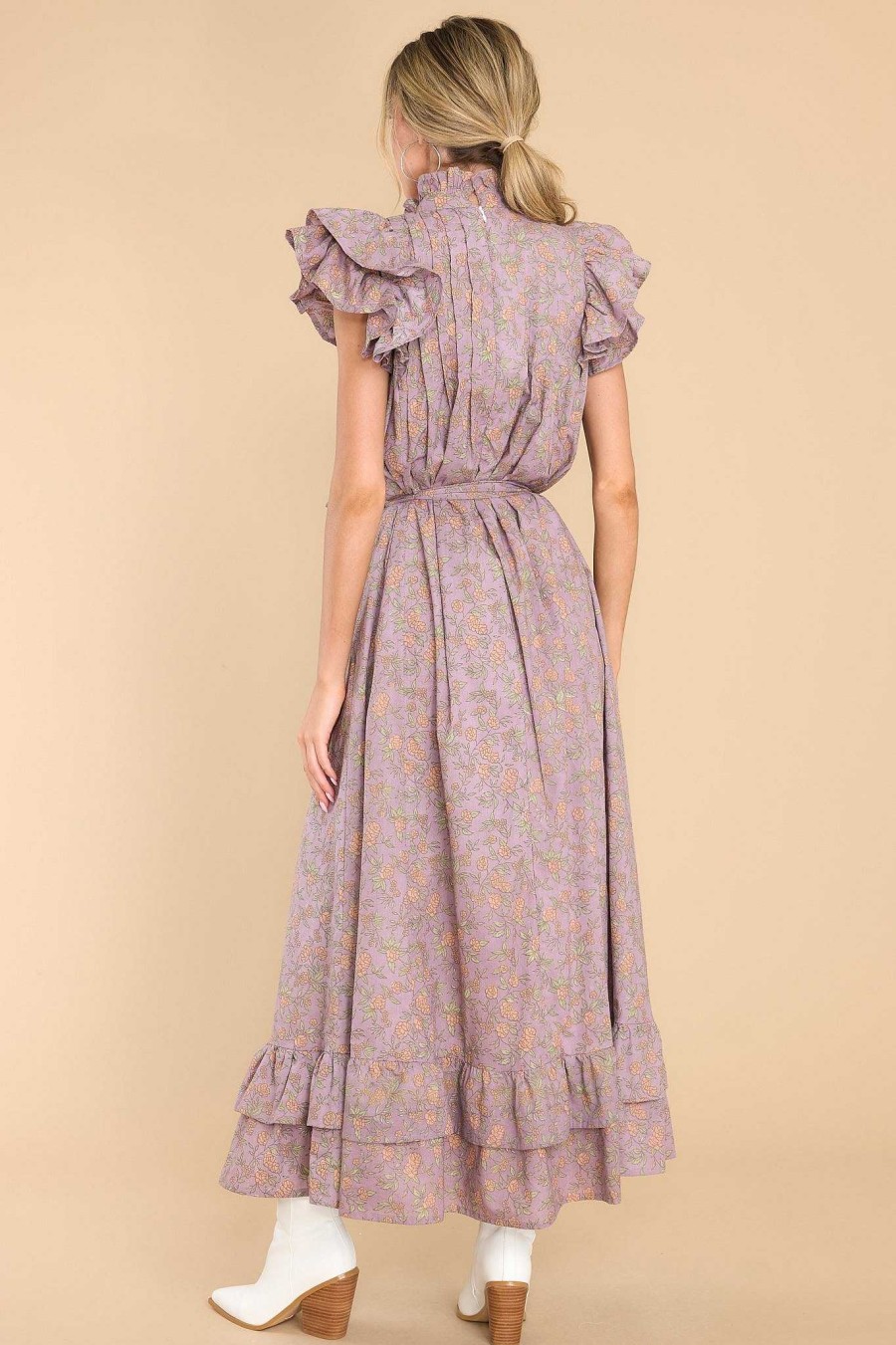 Clothing Victoria Dunn Midi Dresses | Jasmine Deauville Midi Dress Mauve