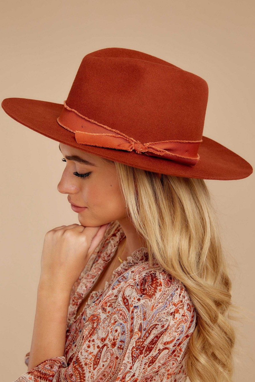 Accessories Olive & Pique Hats | Won'T Forget Her Hat Rust
