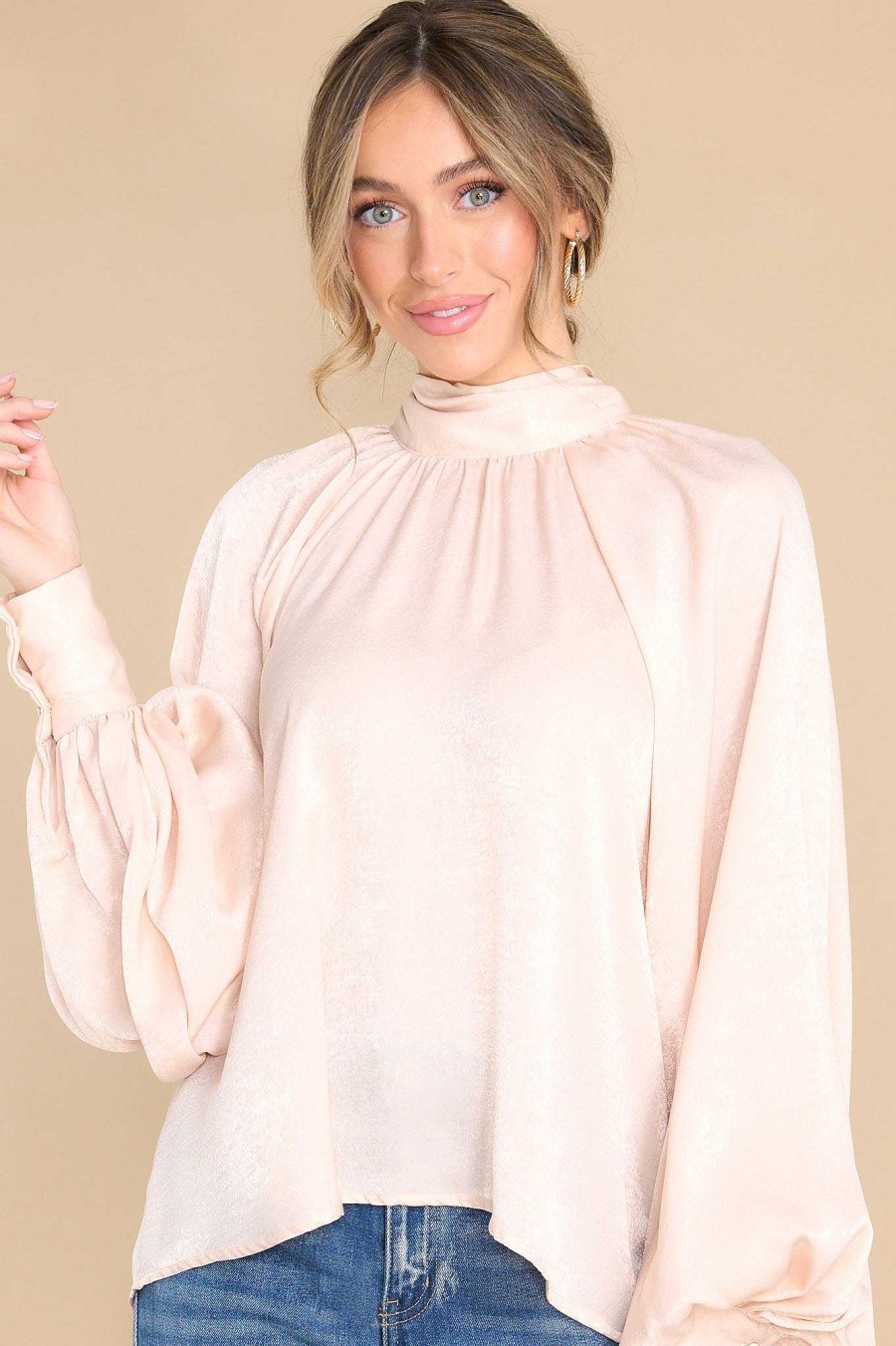 Clothing Aura Blouses & Shirts | World Class Top Pale Pink