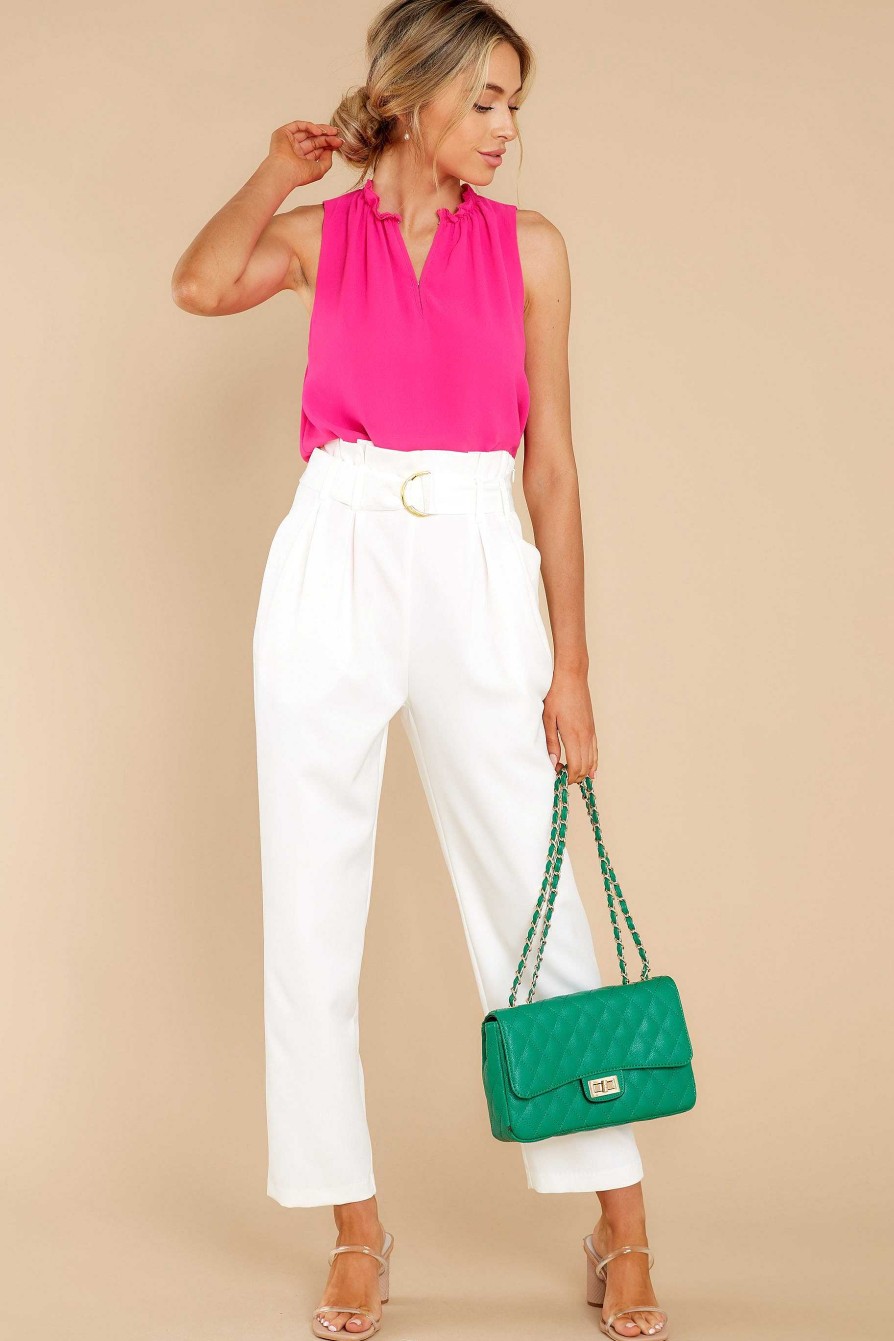 Clothing Red Dress Blouses & Shirts | In Your Best Interest Top Hot Pink