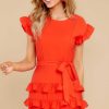 Clothing Red Dress Mini Dresses | Meet My Friends Dress Tomato Red
