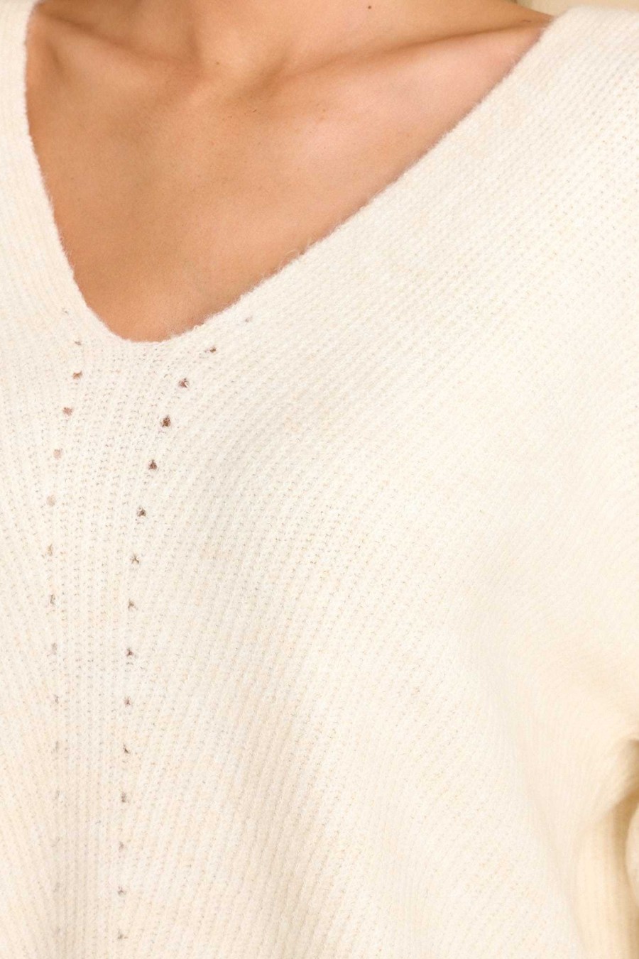 Clothing Red Dress Casual Tops | Busy Dreaming Sweater Ivory