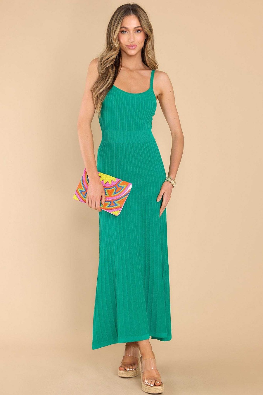 Clothing Red Dress Maxi Dresses | Skip In My Step Maxi Dress Green