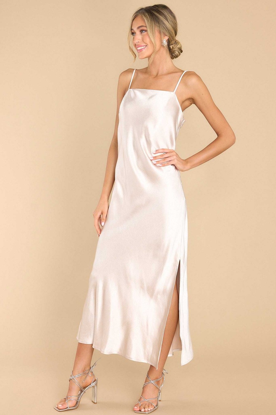 Clothing Red Dress Maxi Dresses | Special Treatment Maxi Dress Champagne