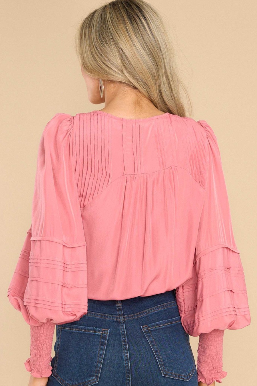 Clothing Red Dress Casual Tops | Flirt With Fate Bodysuit Rose